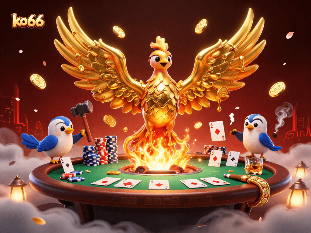 Experience thrilling gaming action at ko66 with molten golden phoenix and poker excitement.