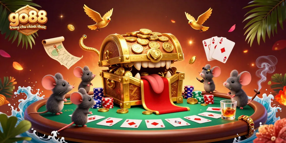 Engage with go88 trang chu chinh thuc adventure at a vibrant casino filled with treasures and gaming action.