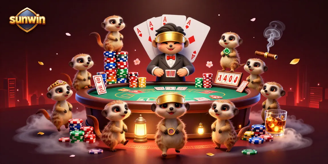 Experience the thrill of sunwin casino with meerkats operating a vibrant poker scene.