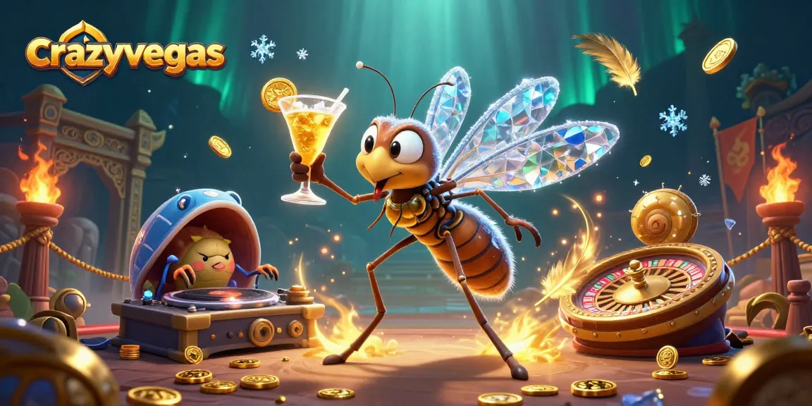 Enjoy vibrant gaming at crazyvegas with a lively 3D casino scene featuring unique characters and action.