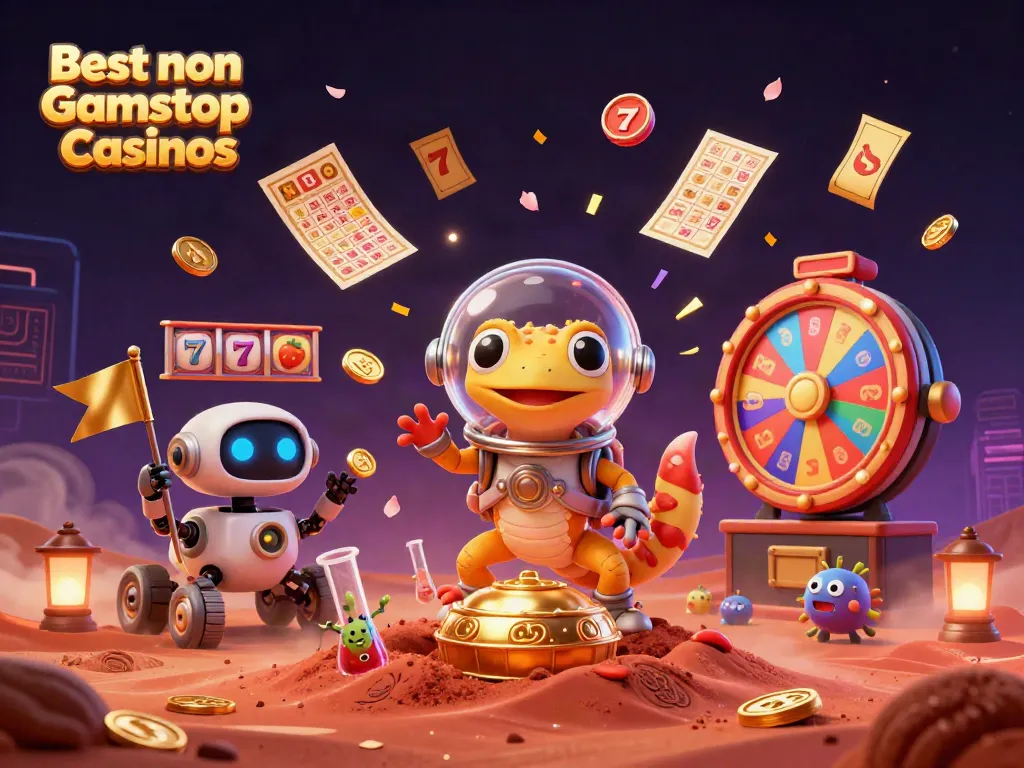 Discover the excitement of the Best non Gamstop Casinos through this vibrant 3D illustration