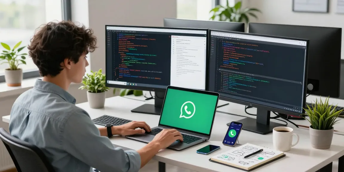 Innovative workspace showcasing WhatsApp下載 features and a productive environment