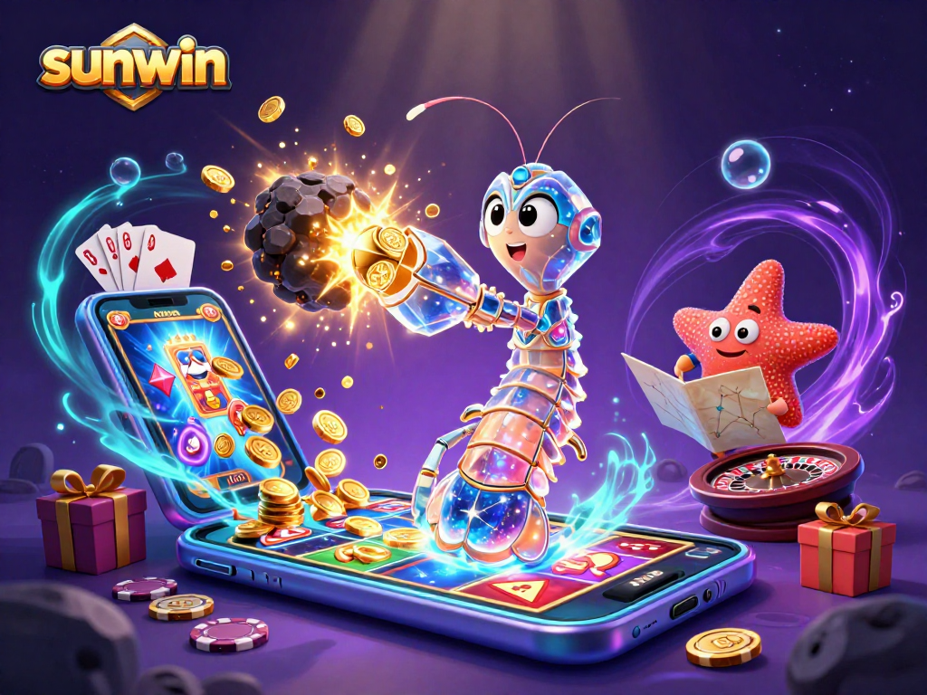 Experience thrilling gameplay at sunwin with vibrant symbols erupting from 3D illustrations.