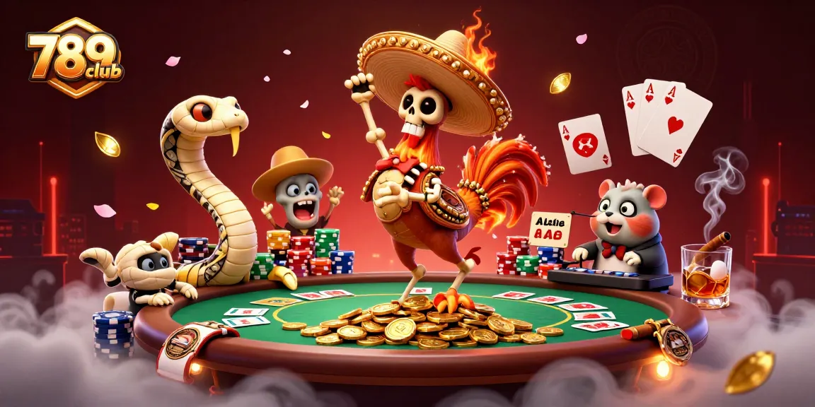 Witness the vibrant celebration at 789club as a skeleton mariachi, mummy snake, and zombie hamster DJ create a thrilling casino atmosphere.